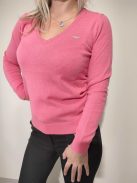 GANT V-nyakú báránygyapjú női pulóver – Blush Pink