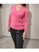 GANT V-nyakú báránygyapjú női pulóver – Blush Pink